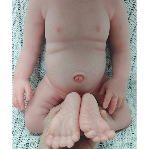 45cm Drink-wet Newborn 6.83lbs Silicone Reborn Baby Dolls Cute Baby Boy Doll - Picture 15 of 16